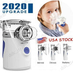 Mini Portable Travel Rechargeable Ultrasonic Nebulizer Inhaler Respirator Mesh