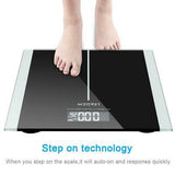 400lb Digital Body Weight Scale Bathroom Fitness Backlit LCD 180kg + 2 Battery