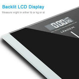 400lb Digital Body Weight Scale Bathroom Fitness Backlit LCD 180kg + 2 Battery