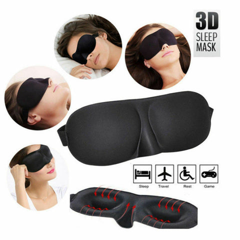 Hot Sale Travel 3D Eye Mask Sleep Soft Padded Shade Cover Sleeping Blindfold